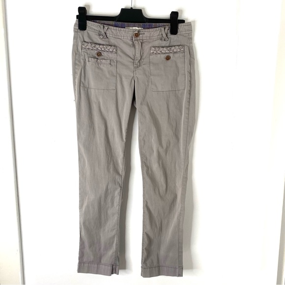Anthropologie hei hei Grey Ankle Chino Pants - Picture 1 of 13
